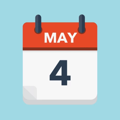 Calendar icon showing 4th May