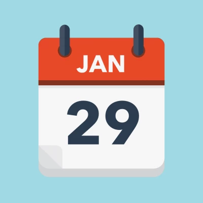 Calendar icon showing 29th January